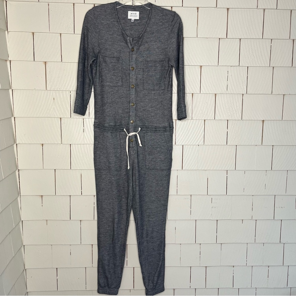 Anthro McGuire Flight Jumpsuit Gray Casual Onesie